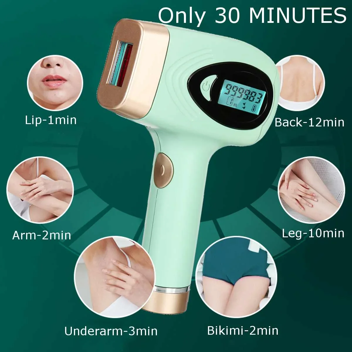 990000 Flashes New Laser Epilator Permanent IPL Photoepilator Laser Hair Removal Machine Depiladora Painless Electric Shaving