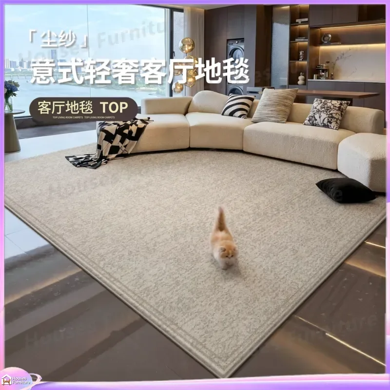 Carpet living room waterproof and anti-fouling new Italian light luxury high sense leave-in wipes Tianjin household floor mat