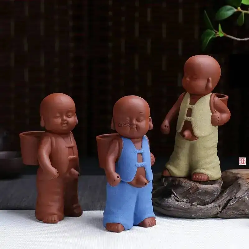 Urination Ceramic Purple Clay Tea Pet Tea Set Decoration Purple Clay Tea Picking Boy Tea Pet Tea Table Accessories