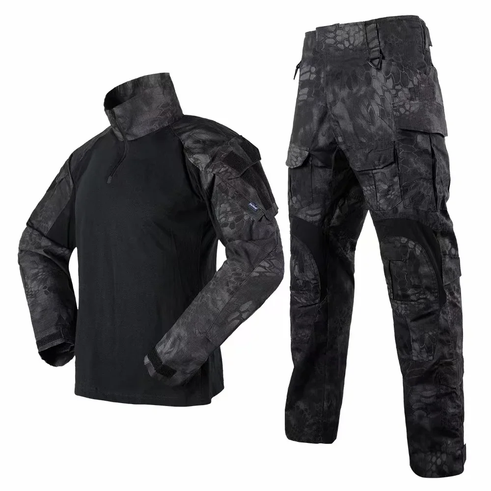 G3 Combat Uniform Tactical BDU Shirt Pants Suit Men Camo Outdoor Airsoft Sniper Training Clothing Multicam Black Hunting Clothes view 4