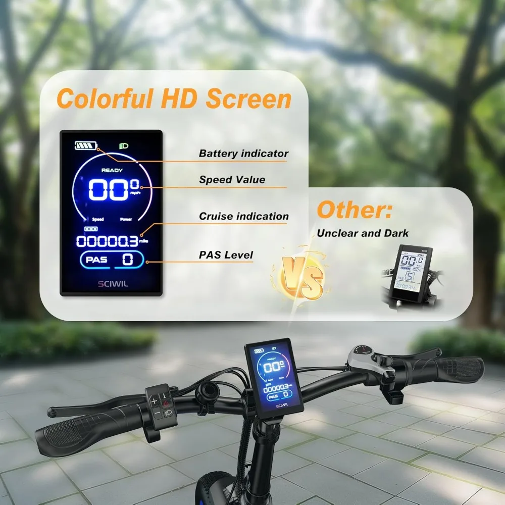 Bicicleta eléctrica plegable con batería grande de 1000W 48V 20AH - 30+ MPH 80 millas de alcance 20" Fat Tire E-Bike