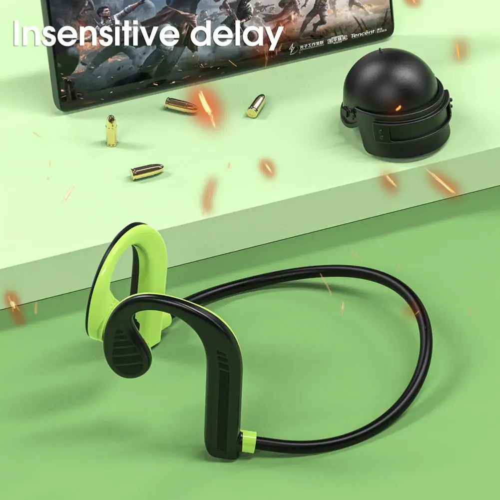 Wireless Headset  Fashionable High Fidelity Sweat-proof  Bluetooth-compatible 5.2 Air Conduction HiFi Stereo Earbud