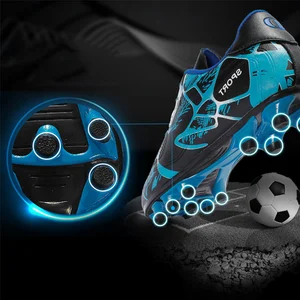 أحذية كرة القدم المهنية للأطفال المسامير الطويلة أحذية كرة القدم FG في الهواء الطلق العشب الأشرطة العشب أحذية كرة القدم العشب أفضل 10 مرابط كرة قدم من نايكي وعل مبيعا - رقم 5