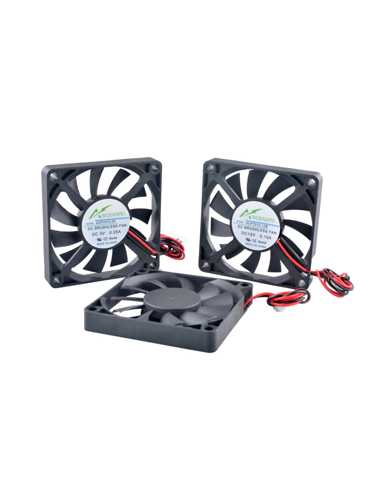 ACP7010 70mm Ultra Cienki Wentylator Chłodzący DC 5V/12V/24V 2-Pinowy Wentylator Osiowy do Zasilaczy i Przetwornic Częstotliwości — zdjęcie produktu 7