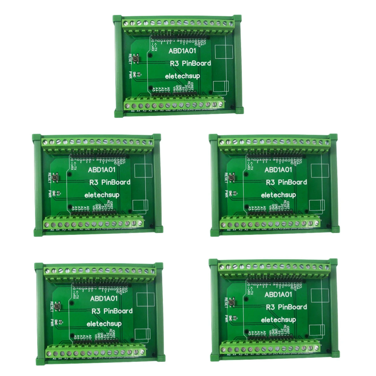 5PCS For R3  Expansion Board DIN Rail Mount Screw Terminal Module for Arduiuo PLC Industrial Control equipment modificatio