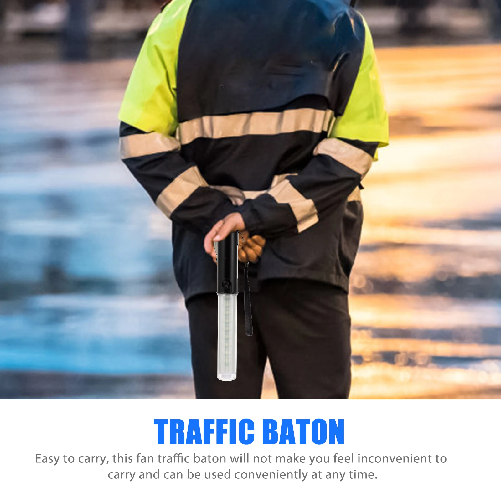 

1pc Fluorescent Stick Reusable Luminous Traffic Rod For Party Concert Decor Portable Lighting Accessory