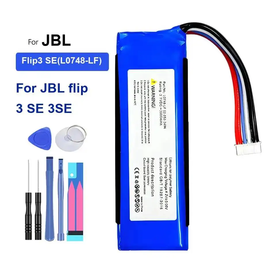 بطارية عالية السعة ICA085NA FLIP5 FLIP6 0-5200Mah لـ Jbl Flip Essential 1 3 3SE 4 5 6 2 II 2013 2014