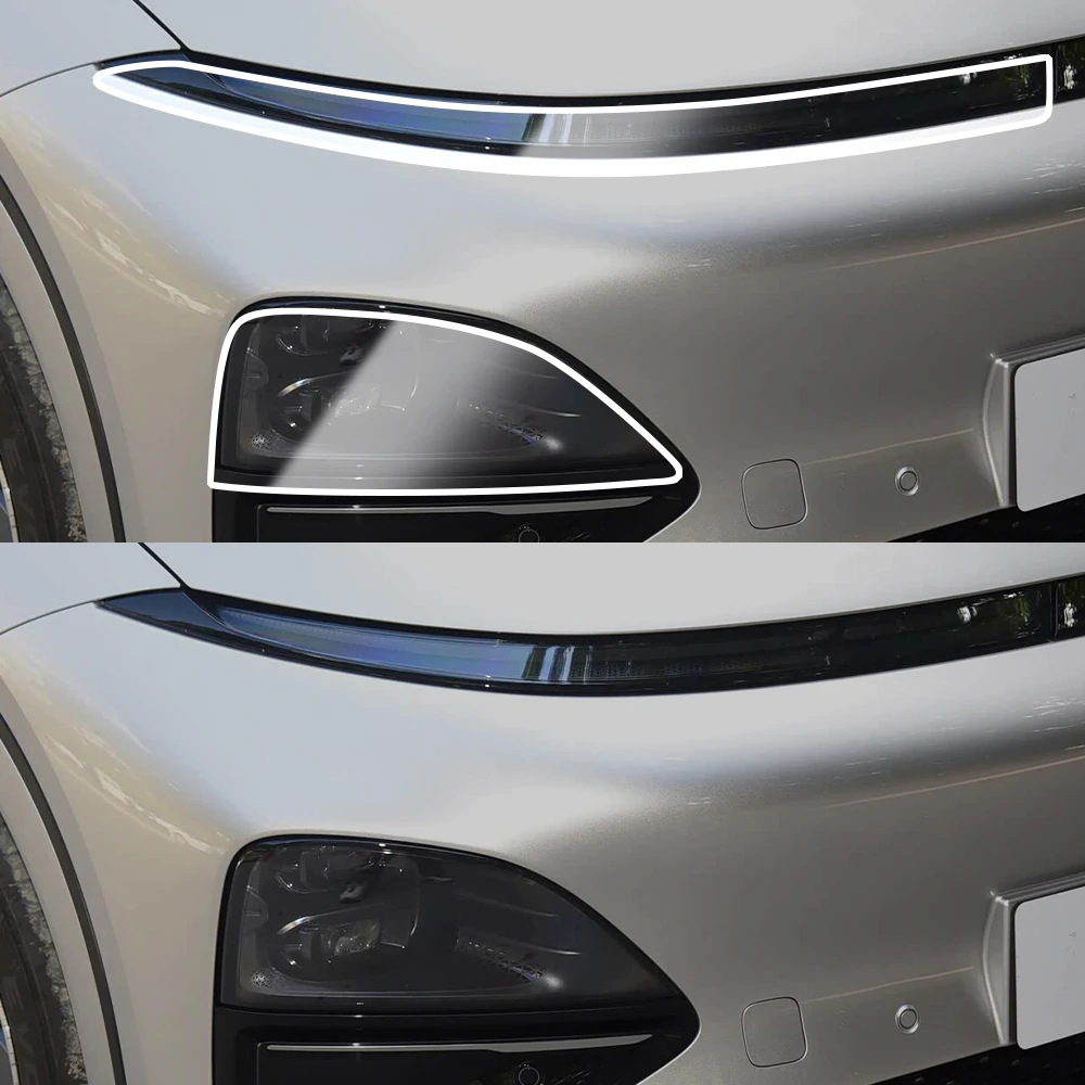 For Xpeng G6 2024-2026 High-Gloss Smoke Black Pre-Cut TPU Car Headlight Protection Film PPF Kit Anti-Scratch Vinyl Wrap Cover