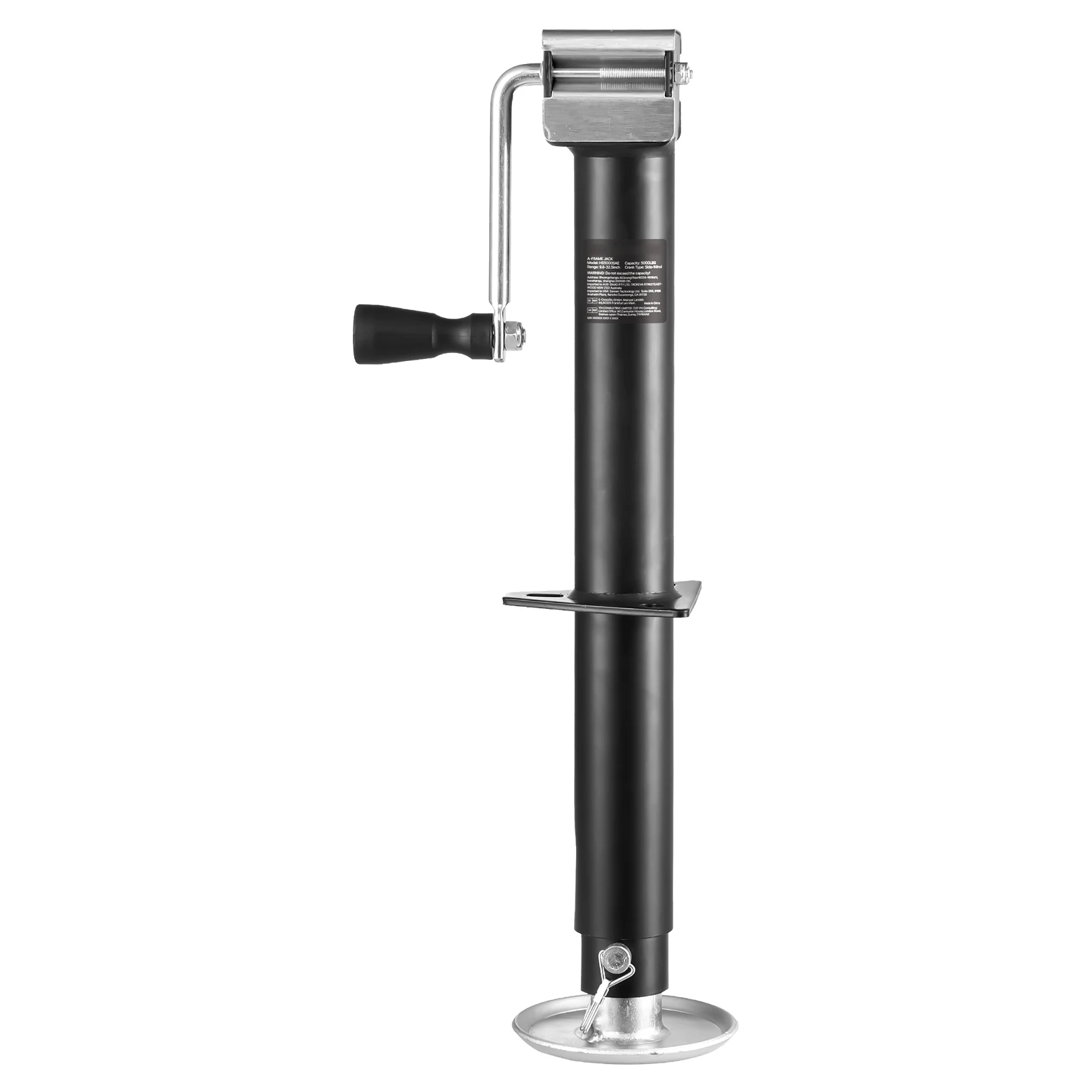 

SucceBuy 5000Lbs A-Frame Trailer Jack Stand with Handle & Rectangular Footpad 15in Vertical Travel for RV Utility Yacht Trailers