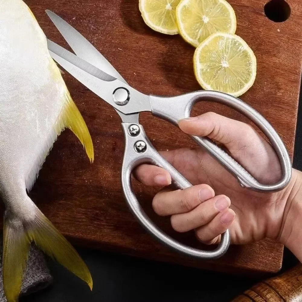 Professional 8.5-inch stainless steel scissors with plastic handles，Screws are made of iron image 5
