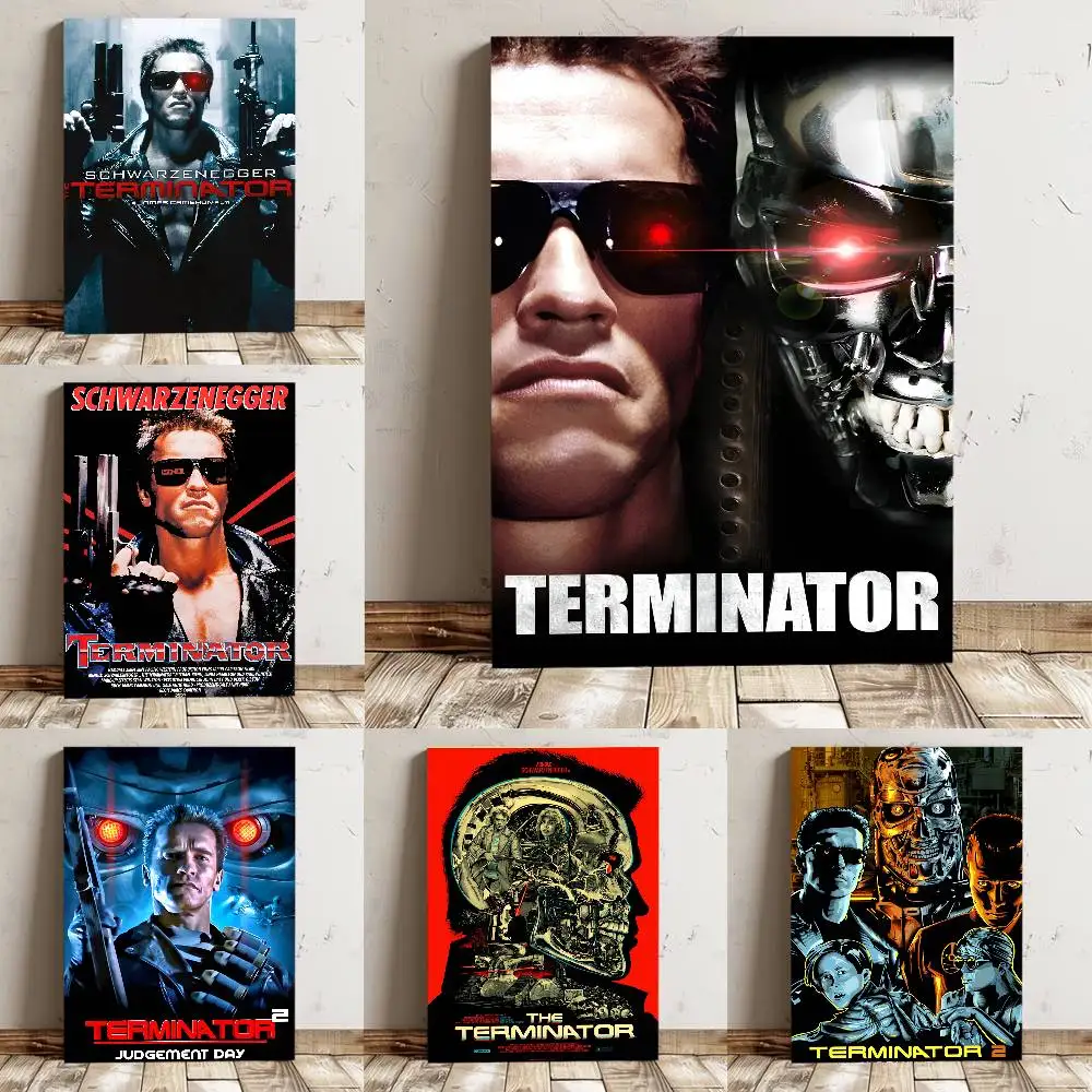 Film The Terminator Poster Hochwertiger Druck Wasserdichter Wandkunstaufkleber für Bar Wohnzimmer Dekor Geschenk