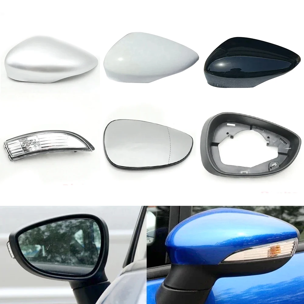 

Car Reserving Rearview Mirror Cover Housing Shell Cap Frame Glass Lens For Ford Fiesta 2009-2011 2012 -2016