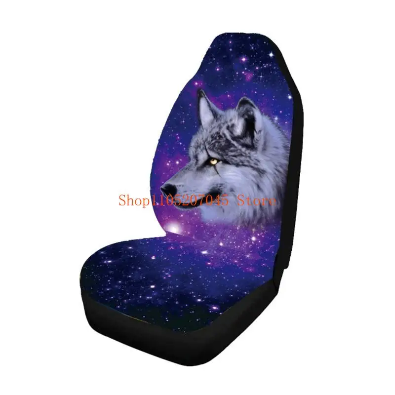 37cd Car for Seat Cover Universal Animal Wolf Printing Protectors For Men Women Full Cover Front or Rear Wolf Pattern