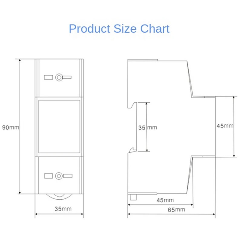 Single Phase Two Wire 220V 10-40A Energy Meter Kwh Counter Consumption Analog Electricity Wattmeter Household Din Rail