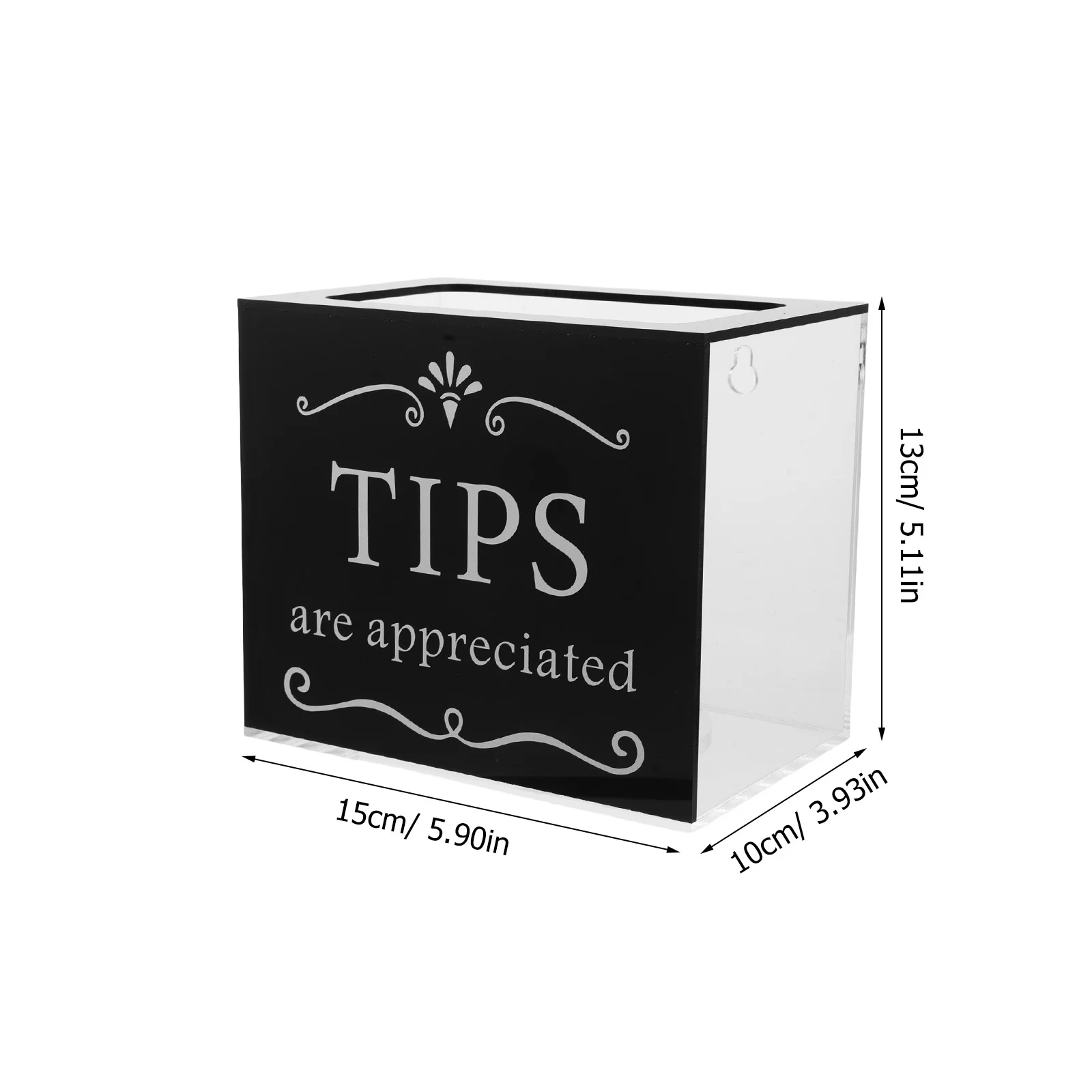 Tip Box Collecting Bucket Money for Jars Restaurant Donation Fundraising Savings Holder Coin