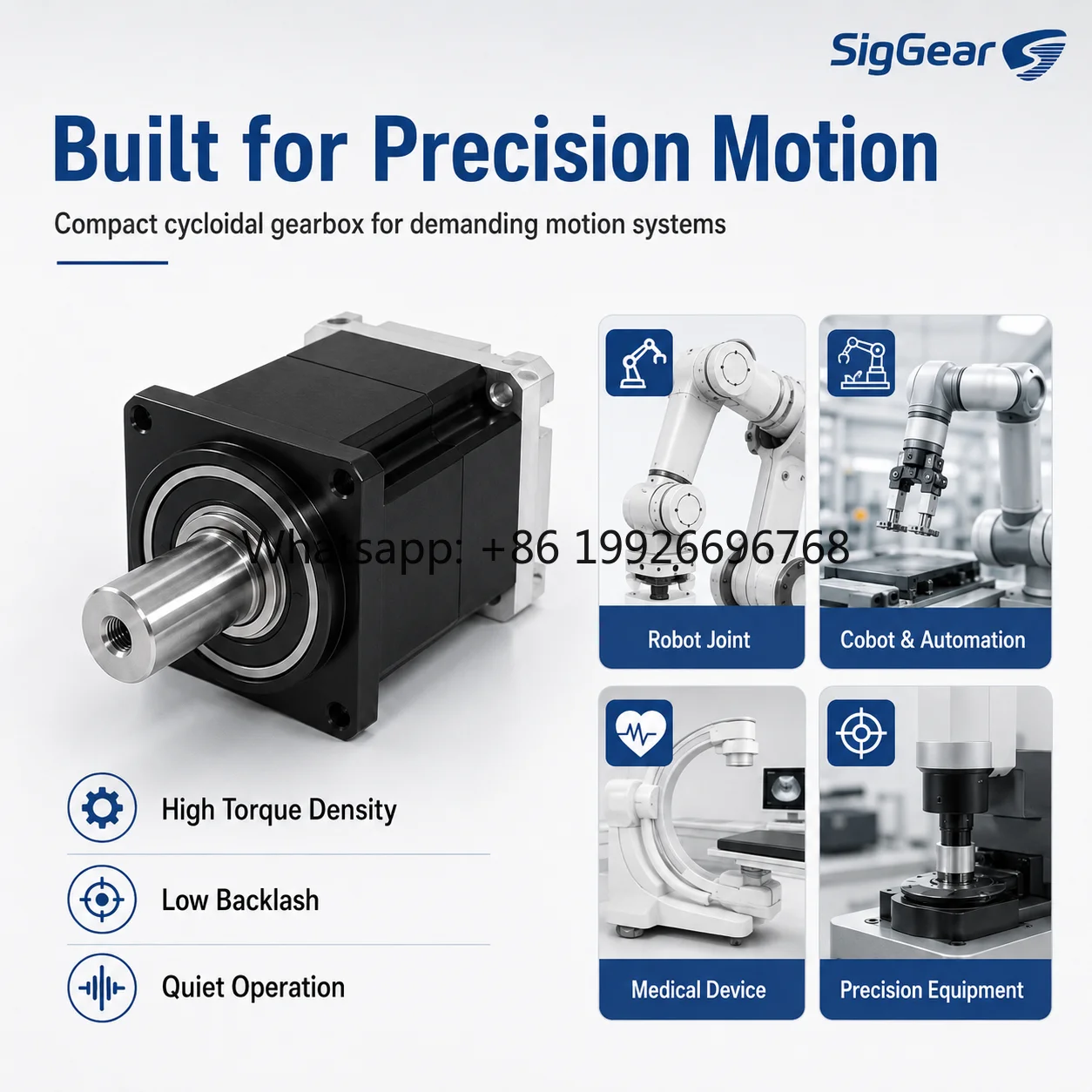 OEM Custom 42mm Cycloidal Speed Reducer 20Nm 30Nm High Ratio 25:1 49:1 Compact Precision Gearbox for Industrial Automation