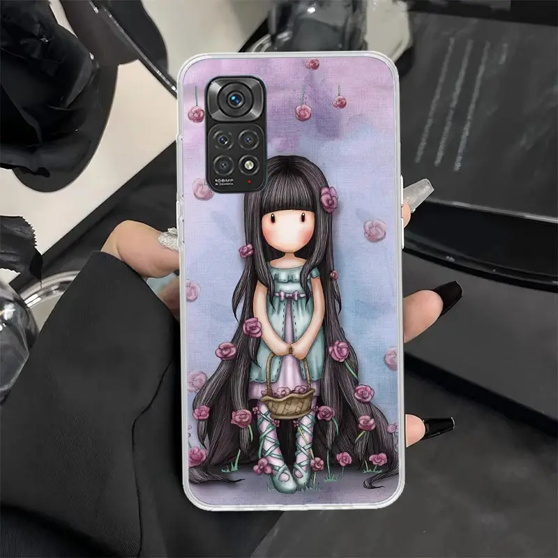 S-Santoro G-Gorjuss Cute Girls Phone Case for Xiaomi Redmi Note 13 12S 12 11S 14 11E Pro Plus 11 10 10S 9 9S 8 8T 5G Soft Silic