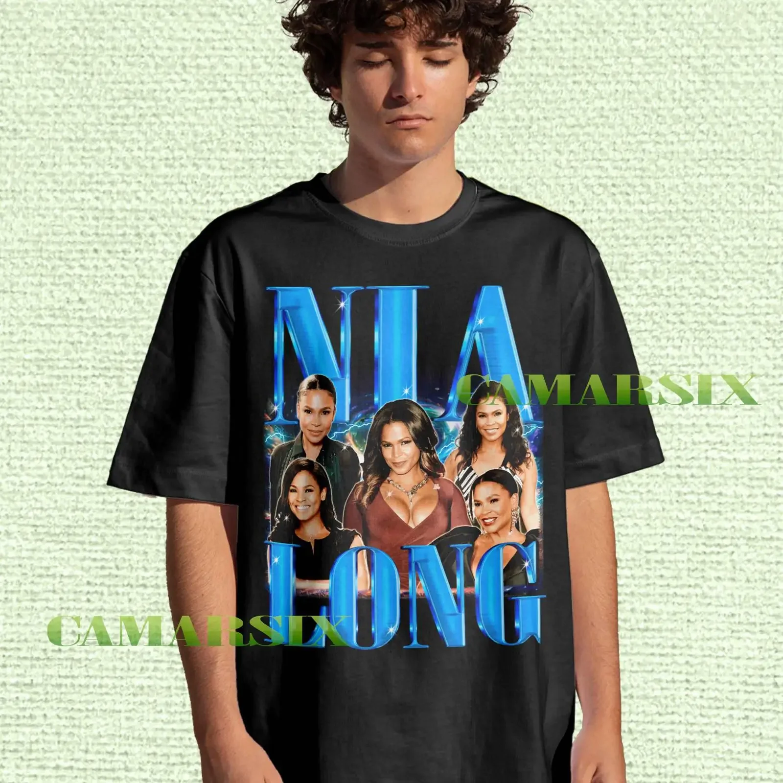 Vintage Nia Long Homage T Shirt 90s Retro Actress Fan Merch Casual Top  vintage Washed streetwear Slightly Stylish homme