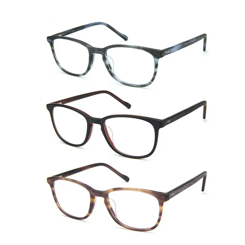 BLUEMOKY Acetate Square Prescription Glasses, Optical Color Change for Men and Women, Anti Blue Light Progressive Myopia