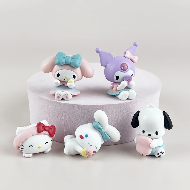 

Five Sanrio Sleeping Edition Melody Pacha Dog Doll DIY Patch Material Baking Cake Decoration Ornament
