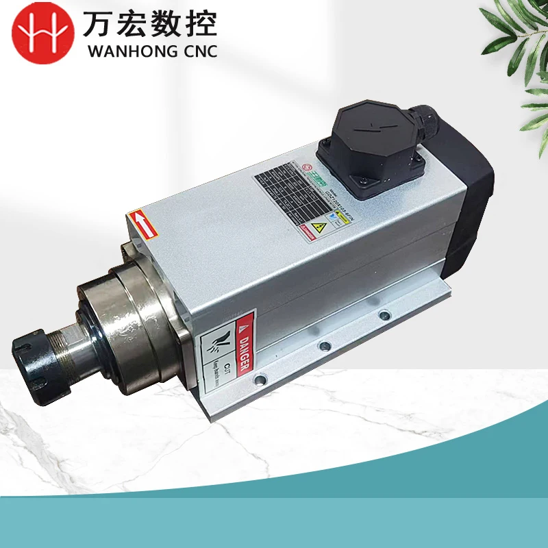 High-Performance CS 6KW Air Cooled Spindle Motor with ER32 Collet and Mounting Flange