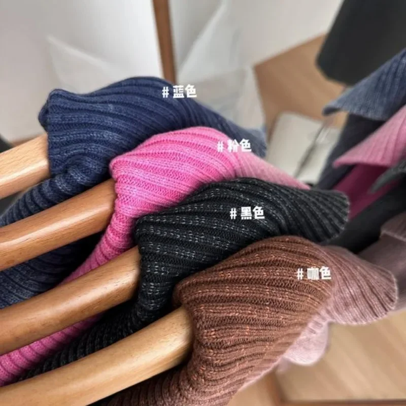 Zipper Design Sexy Street Sweater Women\'s Aesthetic Girl Knitted Women New Tops Crop Feminino