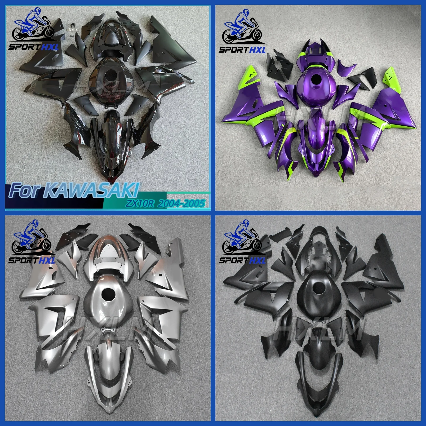 Racing Style New ABS Whole Motorcycle Fairings Kit 04 05 Bodywork Complete Bodywork Kits Set zxmt Fits ZX-10R ZX10R zx 10r 2004