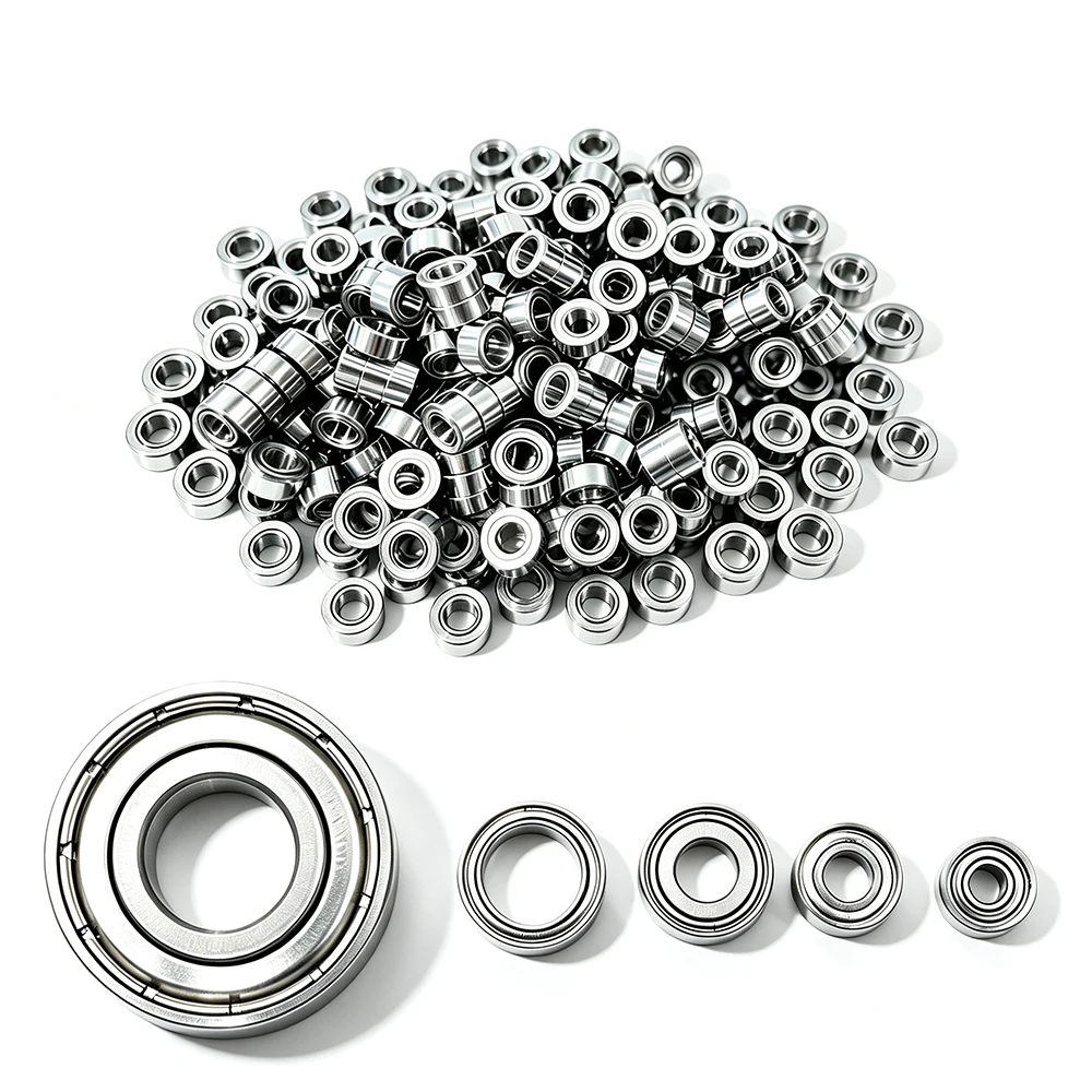 50/10Pcs Miniature Ball Bearings 2x5x2.5 3x6x2.5 4x7x2.5 4x8x3 5x8x2.5 5x10x4 5x11x4 6x12x4 8x12x3.5 MR63ZZ RC Car Small Bearing