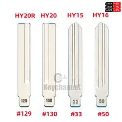 10PCS 129 #130 #33 #50 # Hyundai Kia รถใบมีด Lishi HY20 HY20R HY15 HY16ใบมีดสำหรับ Xhorse KD KEYDIY JMD Remote สำหรับเข้ารูปลายกระดุม Hundai Kia