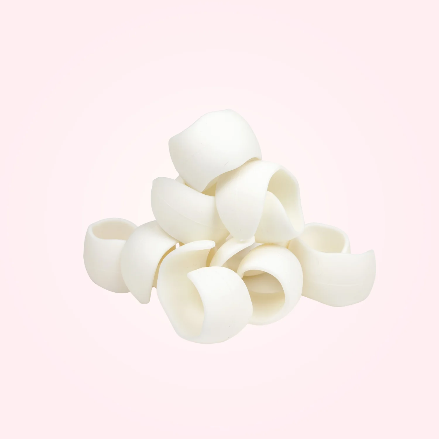 Simthread 25/60/100pcs Pure White Silicone Thread Spool Fabric Huggers for Embroidery and Sewing Thread