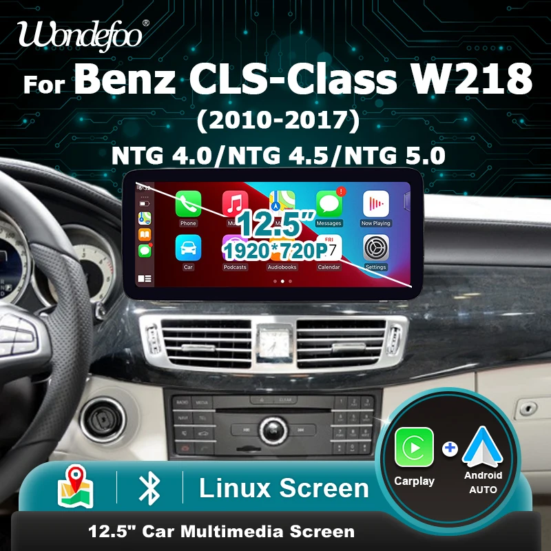 1920*720P Linux system Wireless Carplay Android Auto Car Radio For Mercedes-Benz CLS-Class W218 2010-2017 Airplay Autolink WIFI