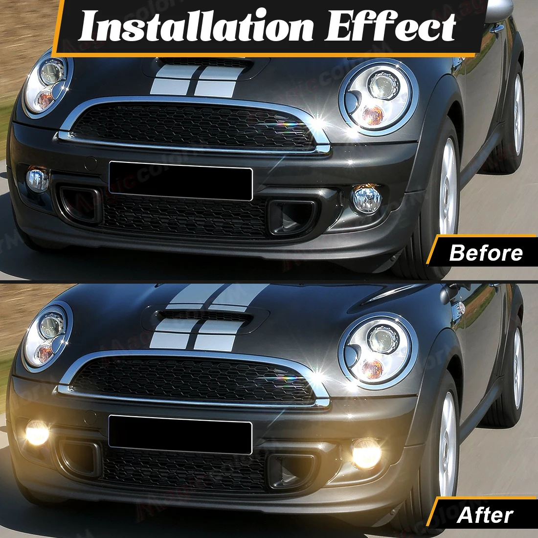 لسيارات BMW ميني كوبر 2007 2008 - 2015 R55 R56 R57 R58 59 أضواء الضباب المصباح الأمامي مصباح قيادة مصابيح الهالوجين LED 63172751295