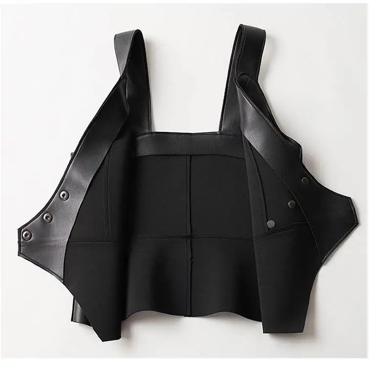 

Жилеты Жилеты Тонкий женский жилет Черный весенний замшевый с тиснением на кнопках Облегающий французский стиль на заказ Деловое официальное рабочее место