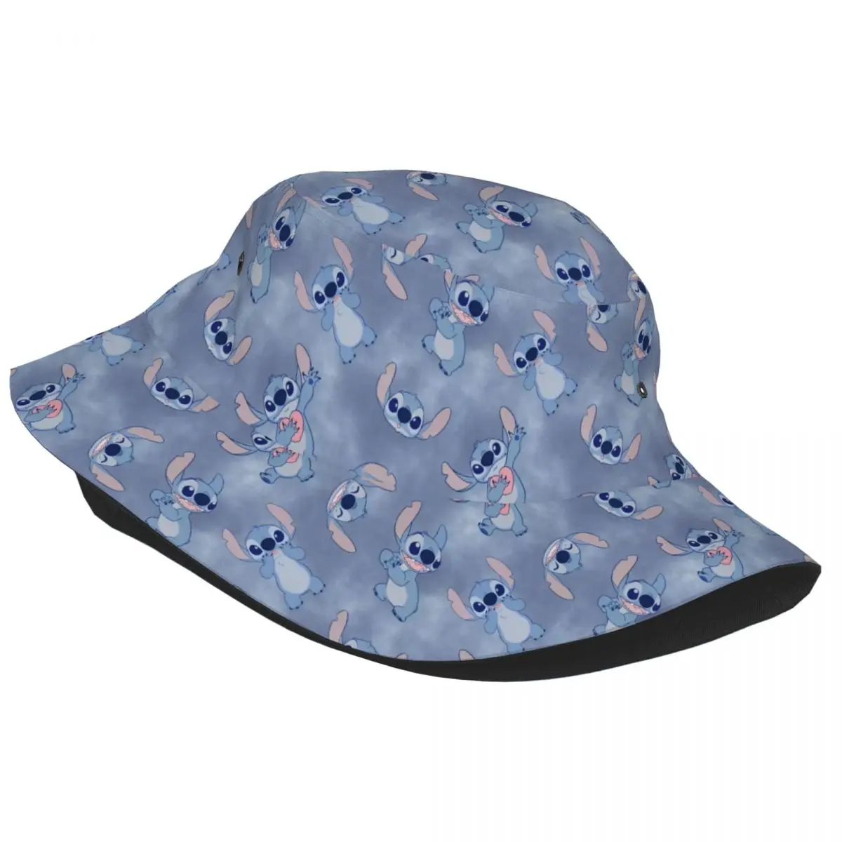 Stitch & Lilo Cartoon Bucket Hats Gift For Girls Kawaii Vocation Caps For Outdoor Lightweight