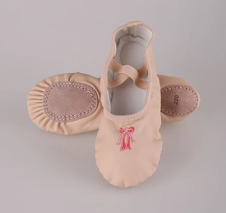 2024 Kinderschoenen Meisjes 24-40 Geschikt Voor 15-23Cm Voet Pu Atletische Dansschoenen Zacht Ballet Slipper Ballet Meisjes Schoenen