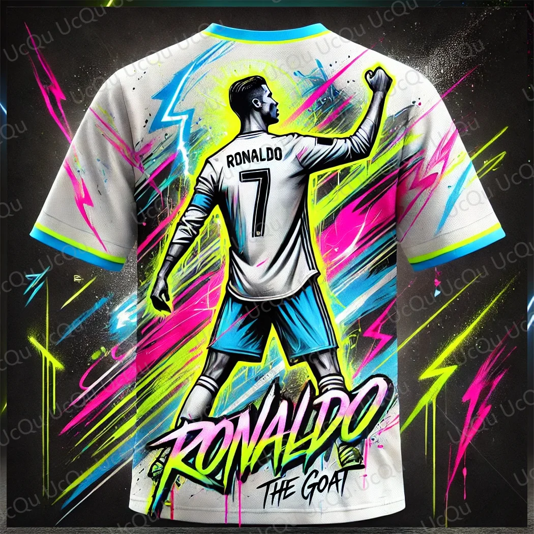 2025 CHATGPT Original Design New Arriavl The Goat Design Football Jersey Training Kit Oversized O-neck Soccer Tee image 3
