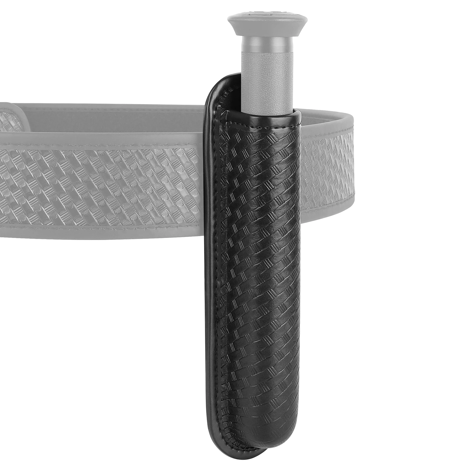 KRYDEX Tactical Molded Baton Holder Basket Weave Pouch Fit 16-21 Inch Expandable Baton For 1.5-2.25 Inch Belt For LE Officer