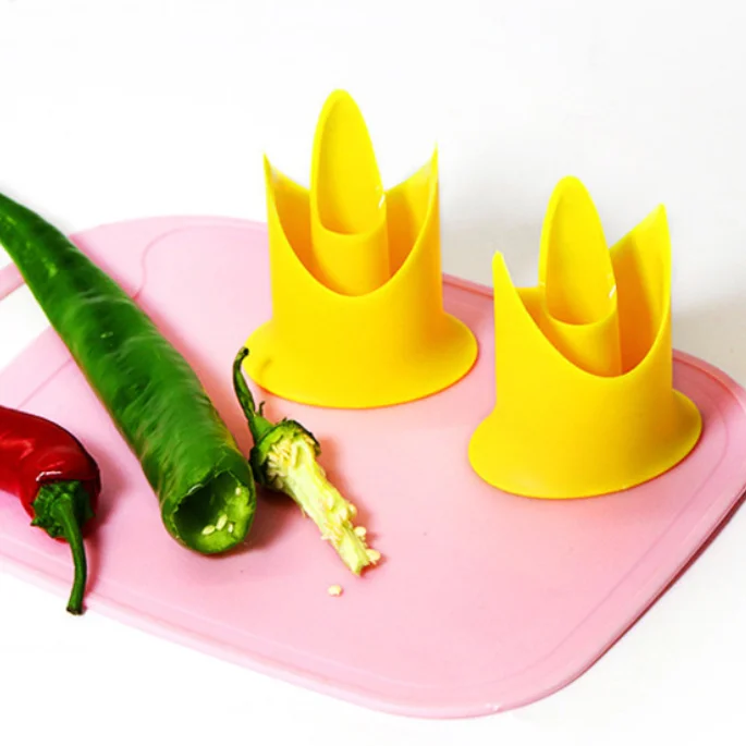 Pepper Core Remover, Bell Pepper & Tomato Corer, Kitchen Fruit Vegetable Seed Remover view 5