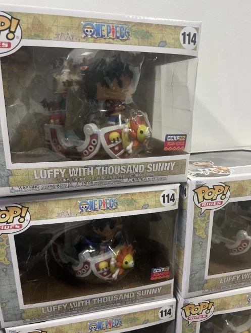 Funko POP One Piece Luffy with Thousand Sunny 114# Luffy with Going Merry 111# Action Figure Model Toys Birthday Gifts