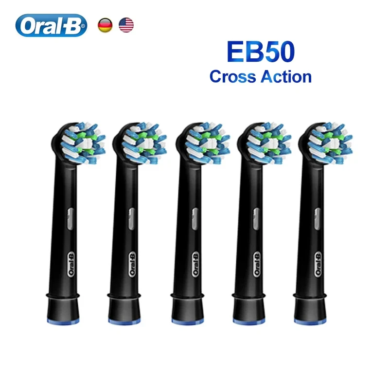 Oral B CrossAction Toothbrush Heads EB50 Replacement Refills for Electric Toothbrush 16 Degree Angle Spare Dental Nozzles 1-12pc