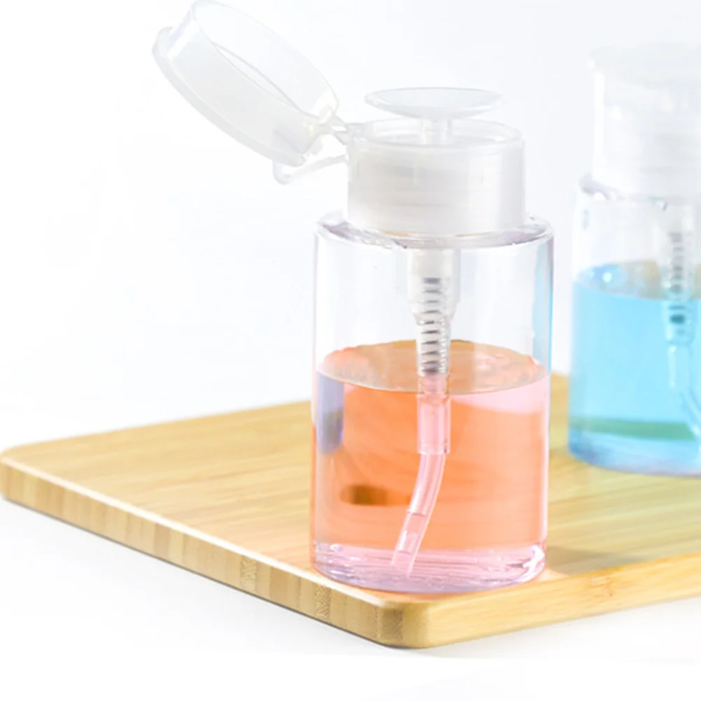 4 szt. Butelki z pompką na tonik, puste pojemniki na balsam, butelki podróżne z dozownikiem, 200 ml, przezroczysty korek, idealne na kemping