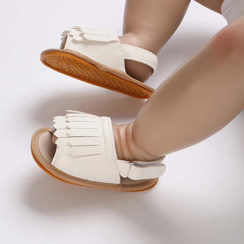 Fashion sandal bayi perempuan, dalam ruangan indah renda sederhana serbaguna 0-15 bulan sepatu jalan