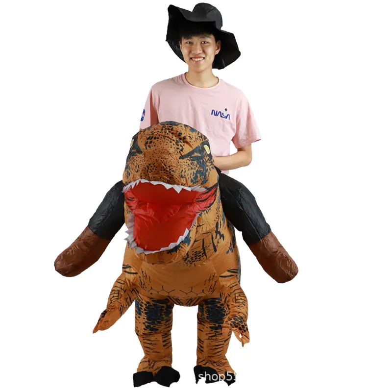 Clearance Sale: Inflatable Dinosaur Riding Costume - Fun Party Props and Halloween Costume Supplies for Dinosaur Cosplay Events