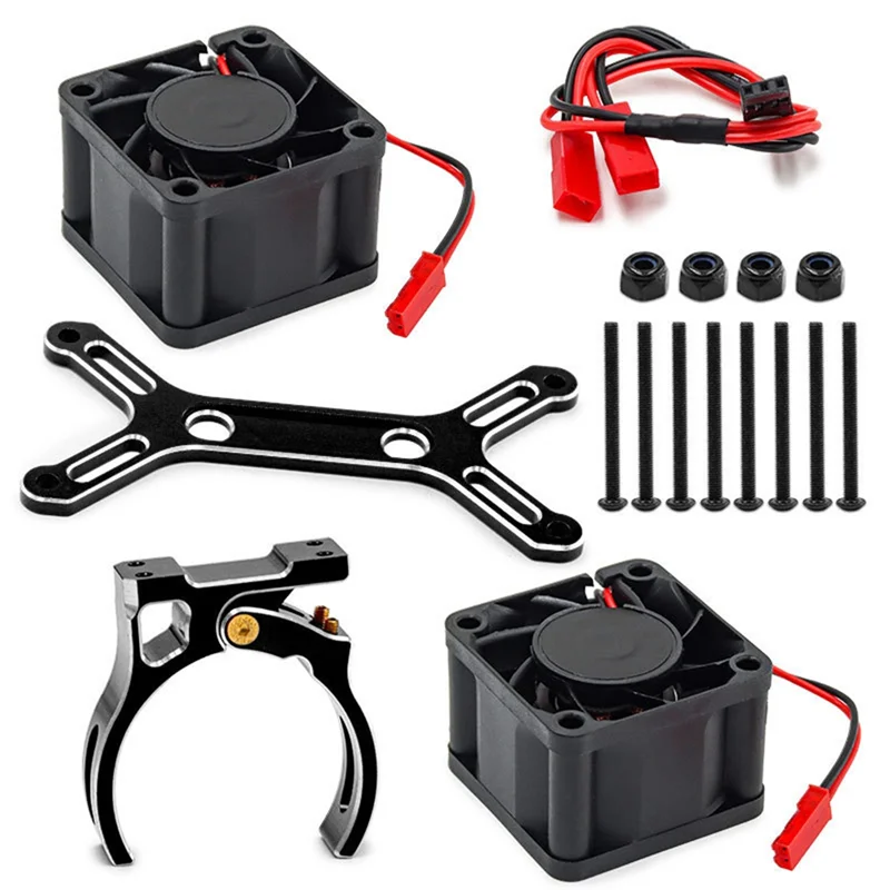 CJSD-RC Zestaw Ulepszeń Samochodu z Podwójnym Wentylatorem Chłodzącym 4985 1717 Radiatora Silnika do Traxxas X-Maxx 6S 8S Arrma — zdjęcie produktu 5