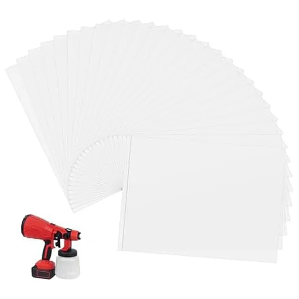 200pcs White Paper Spray Cup Liners 30x18cm Disposable Paint Filter Accessories For Spray-Gun Painting Tools