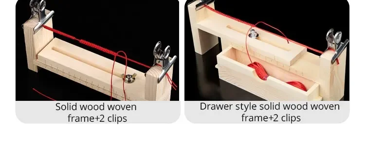 DIY Armband Rotes Seil Massivholz Flechtgestell Handgefertigte Fixierwerkzeuge Geflochtenes Seil Zubehör Fixierplatte – Detail 11