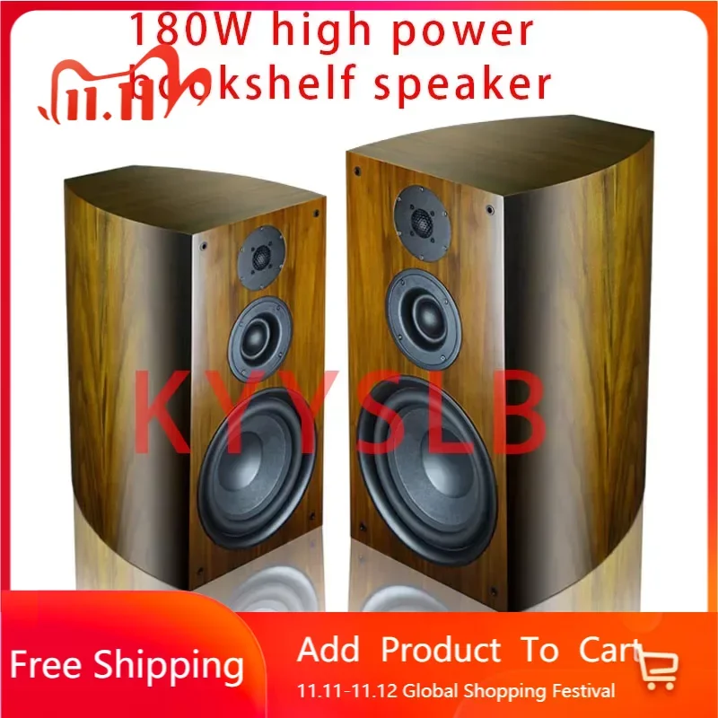 

10-inch 180W home passive bookshelf speakers hi-fi High and Low woofer Professional floor speaker box three-way speaker 8Ohm