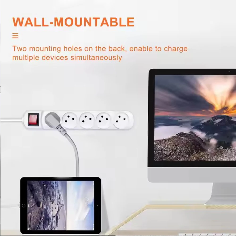 قطاع الطاقة إسرائيل التوصيل منافذ 3/4/5 طريقة التيار المتناوب الكهربائية مآخذ التبديل 16A سلك 1 متر تمديد الحبل الحائط للمنزل مكتب