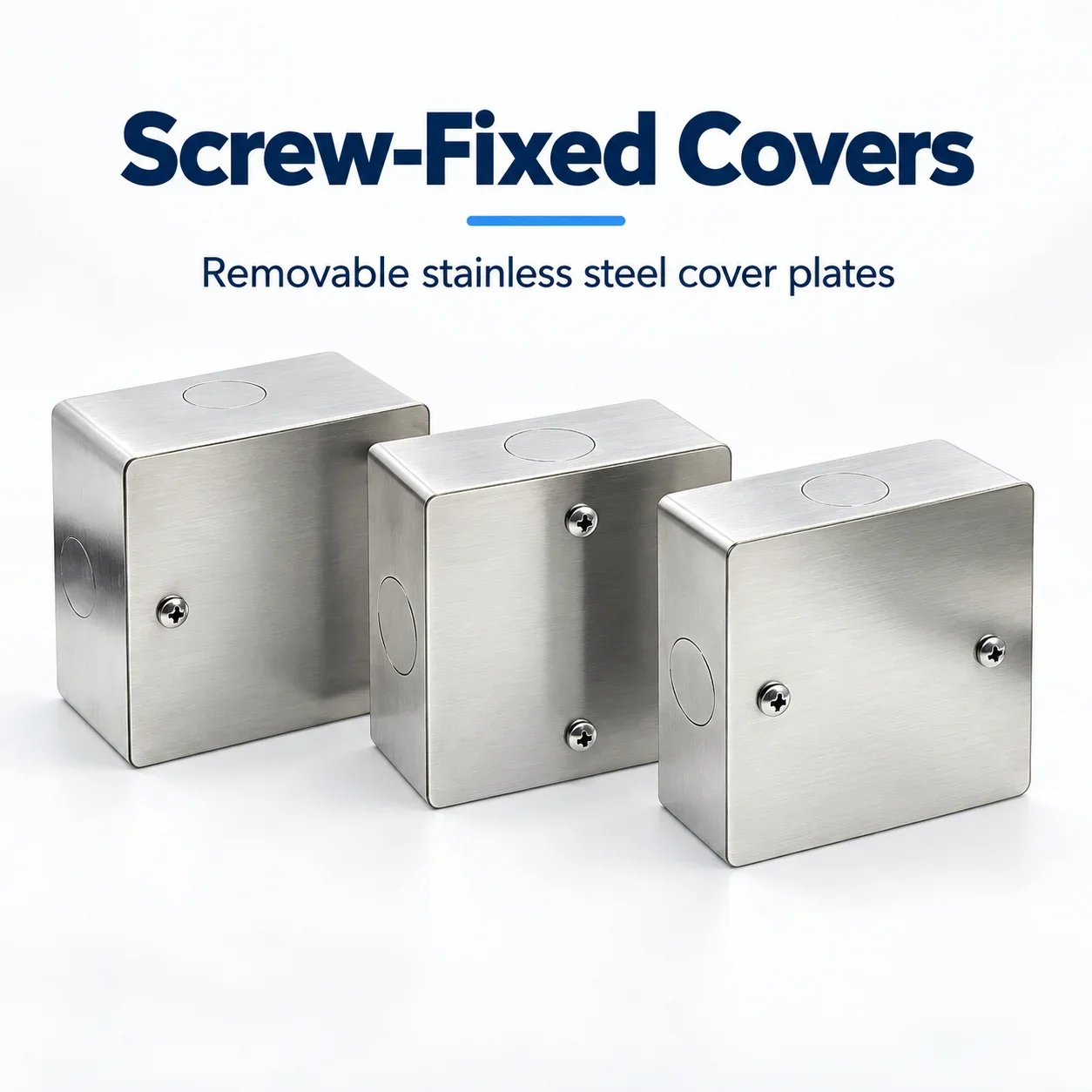 Stainless Steel 86 Surface Mounted Bottom Box Metal Wall Switch Socket Panel Base 304 Junction Box Wiring Custom Socket Panel Ba