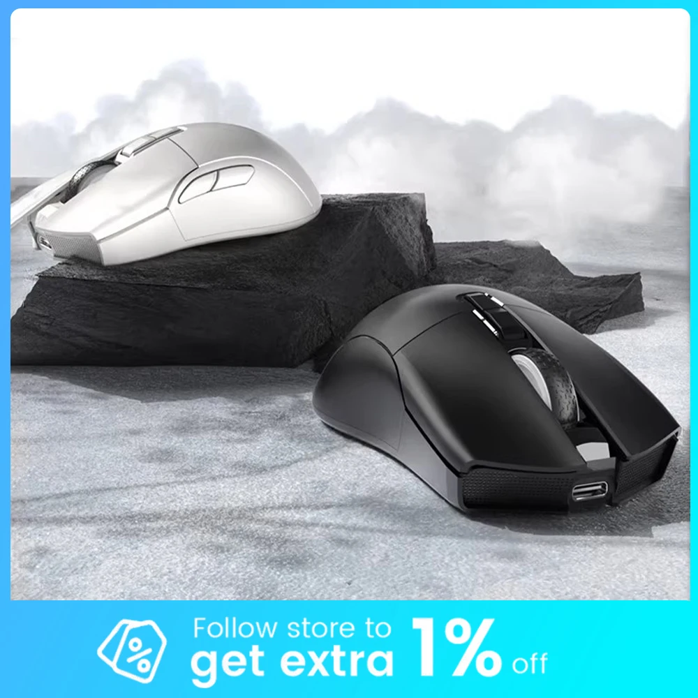 

Игровая мышь Darmoshark N3, 26000 точек на дюйм, 3395, флагманский оптический сенсор, беспроводная мышь с тремя режимами подключения для CSGO, аксессуары для ПК, подарки